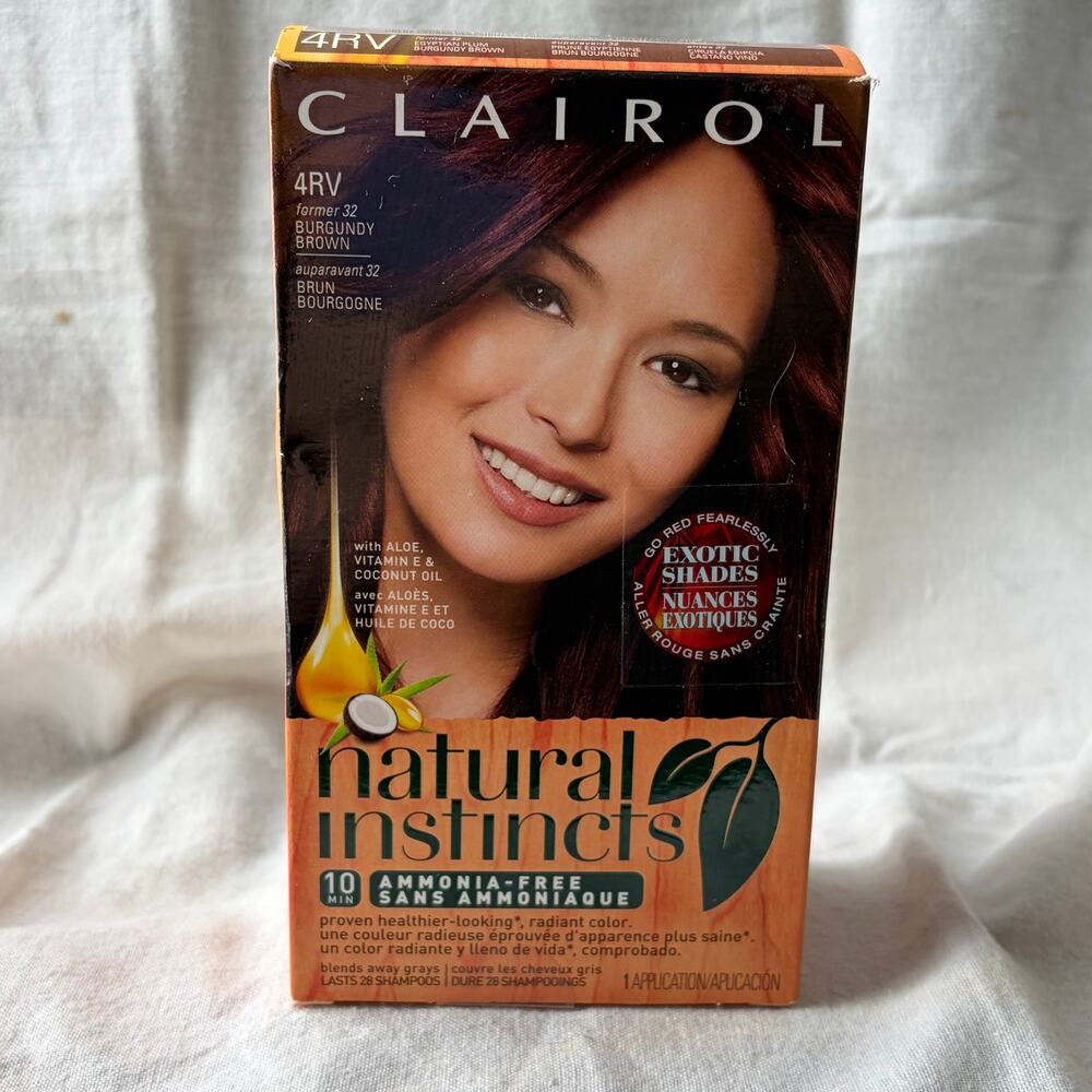 Clairol Natural Instincts 4RV Burgundy Brown Former32 Hair Color Discontinued